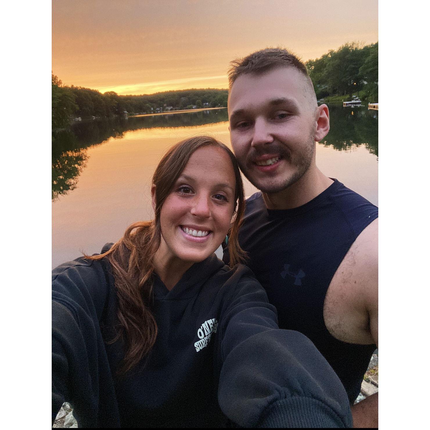 Shamus & Bianca love watching the sunset!