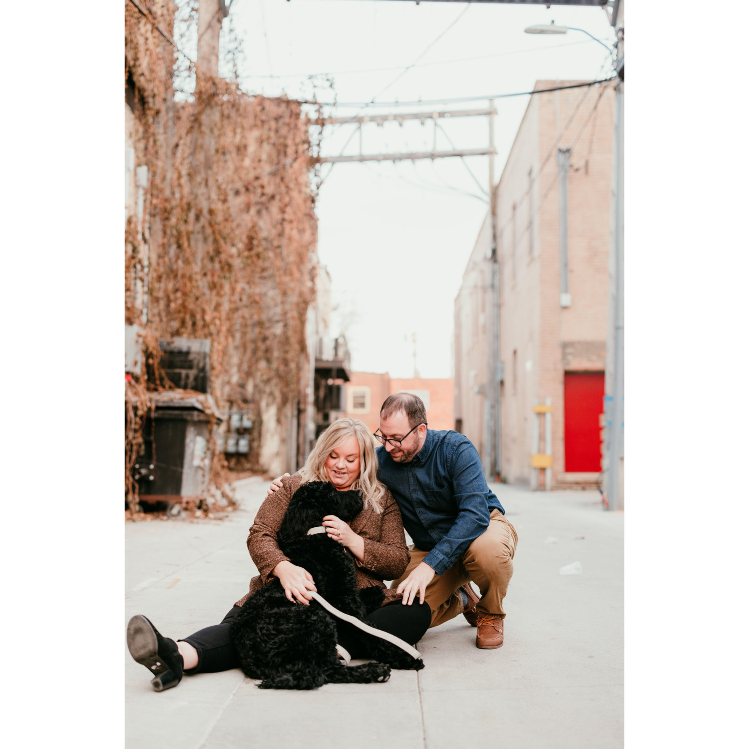 Oct. 2022 - Engagement photo session downtown Grand Forks, ND.