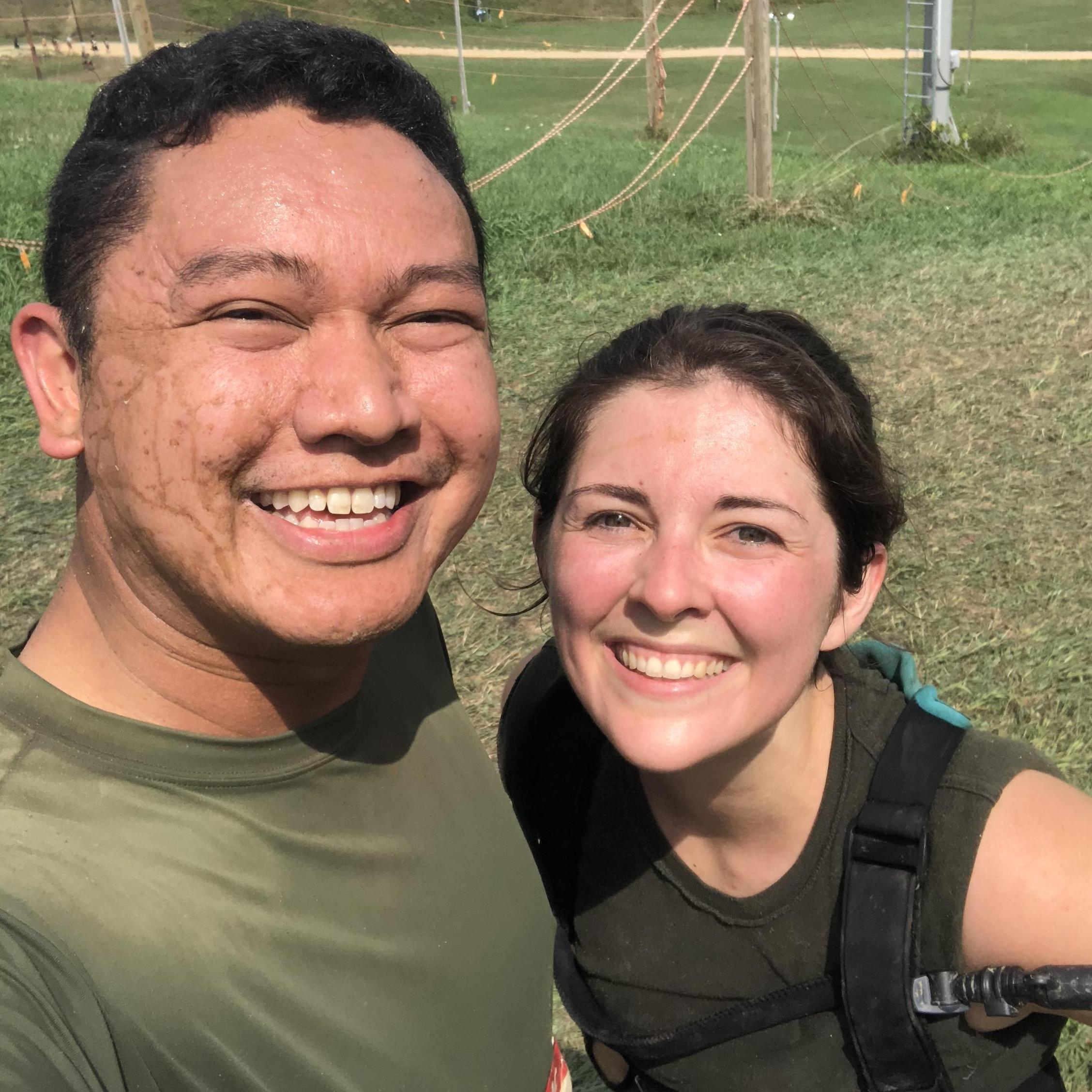 Whew! Feeling good after completing a mud run. Summer 2018