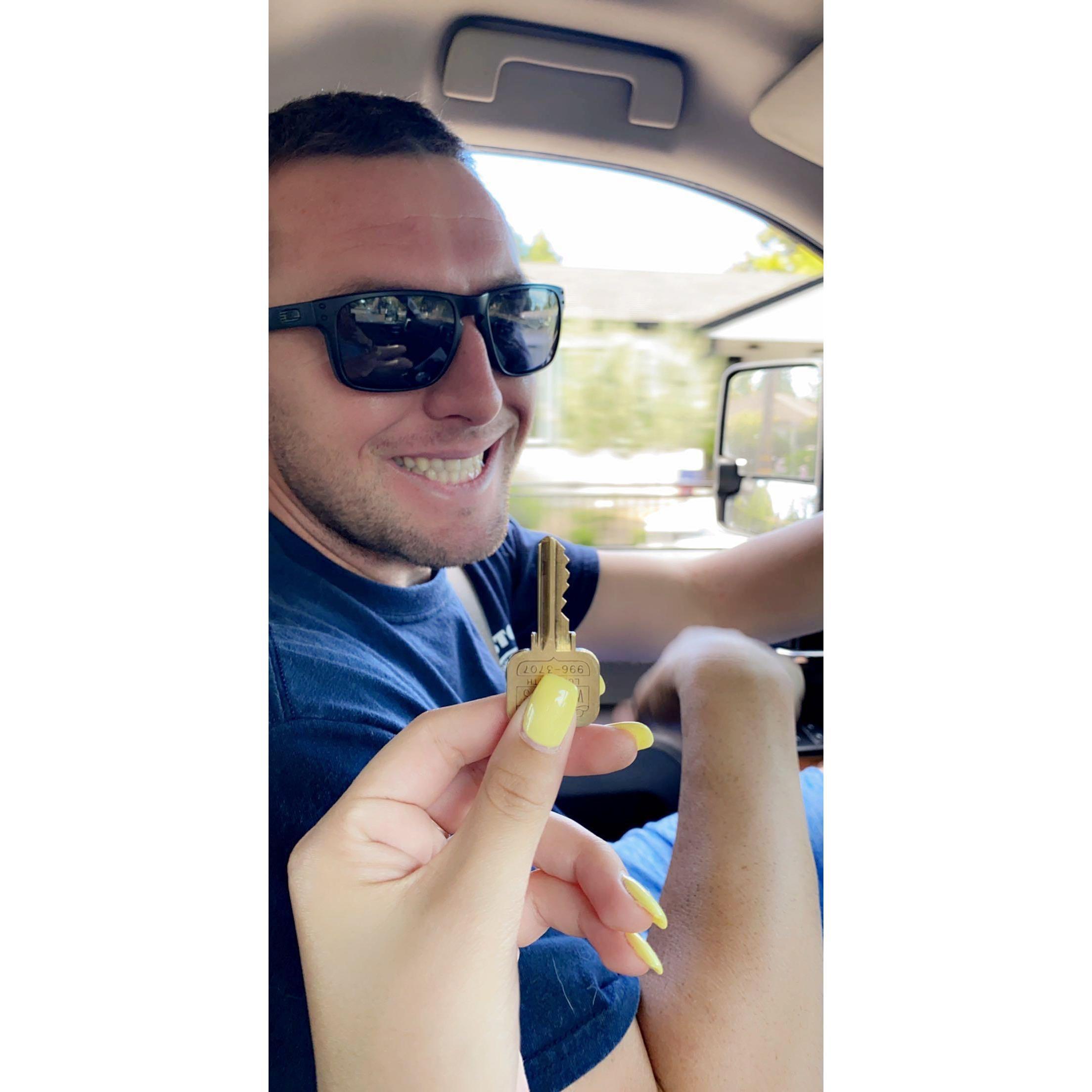 We got our keys! Living with you is the best