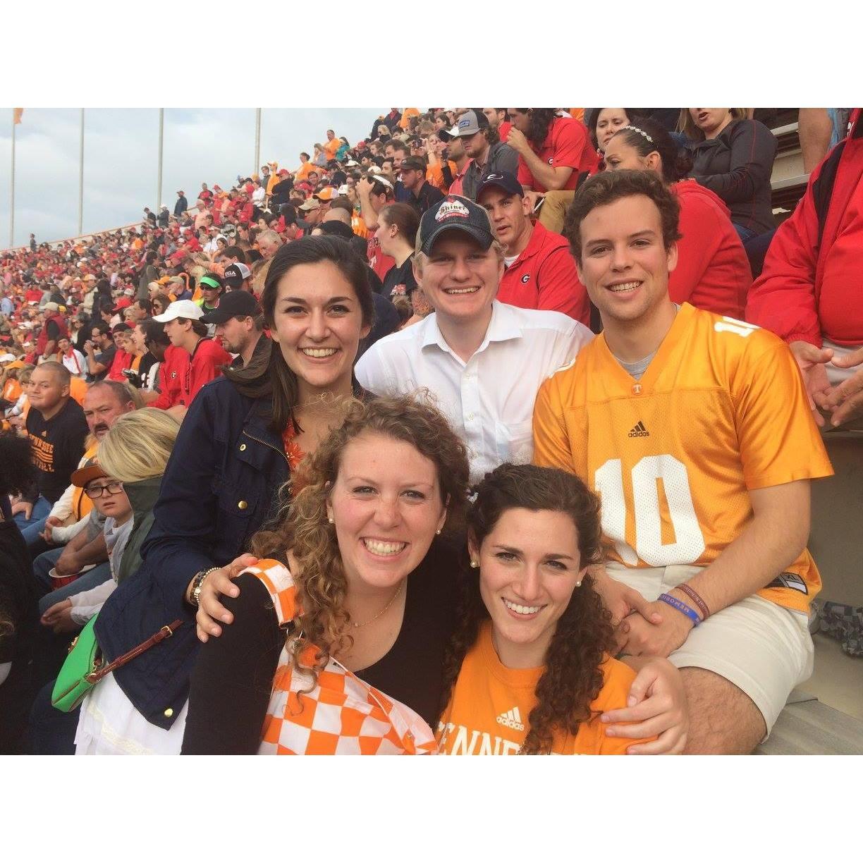 One of our favorite memories from College is when we drove down to Knoxville for a UT game over fall break. GO VOLS!