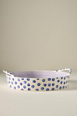 Berry Icon Handpainted Stoneware Pie Dish