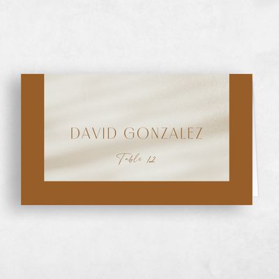 Brown Typography Wedding Place Card - Pinellas