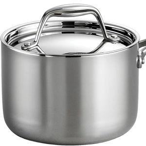 Tramontina Signature Tri-Ply Clad Stainless Steel 1.5-Quart Sauce Pan with Lid, Induction-Ready, Dishwasher-Safe, NSF-Certified, Made in Brazil