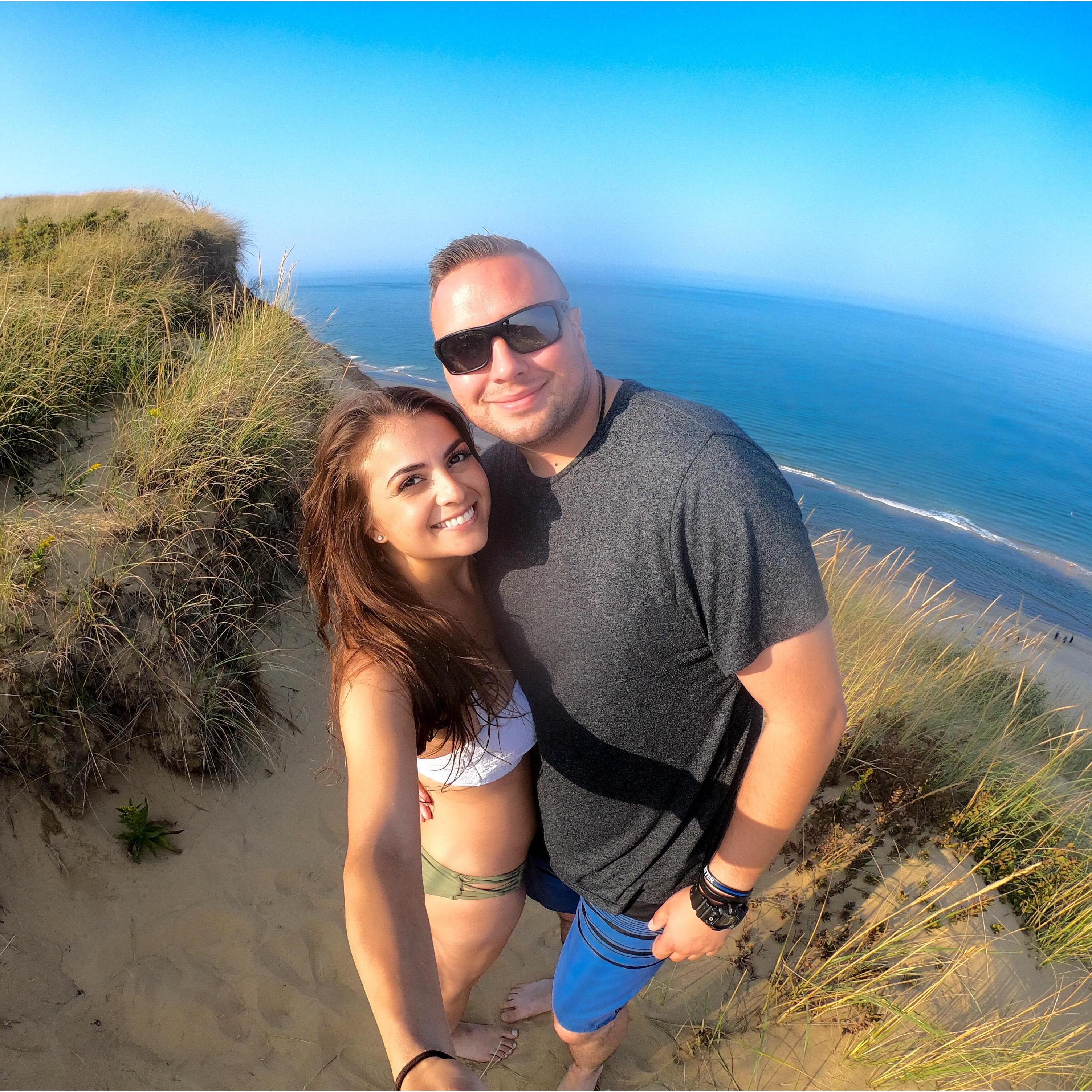 We love to sneak on the sand dunes in Cape Cod just to see this unbeatable view!