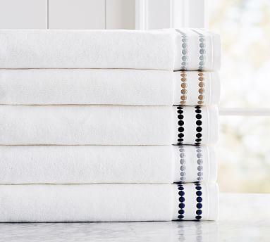 Pearl Embroidered Organic Towels