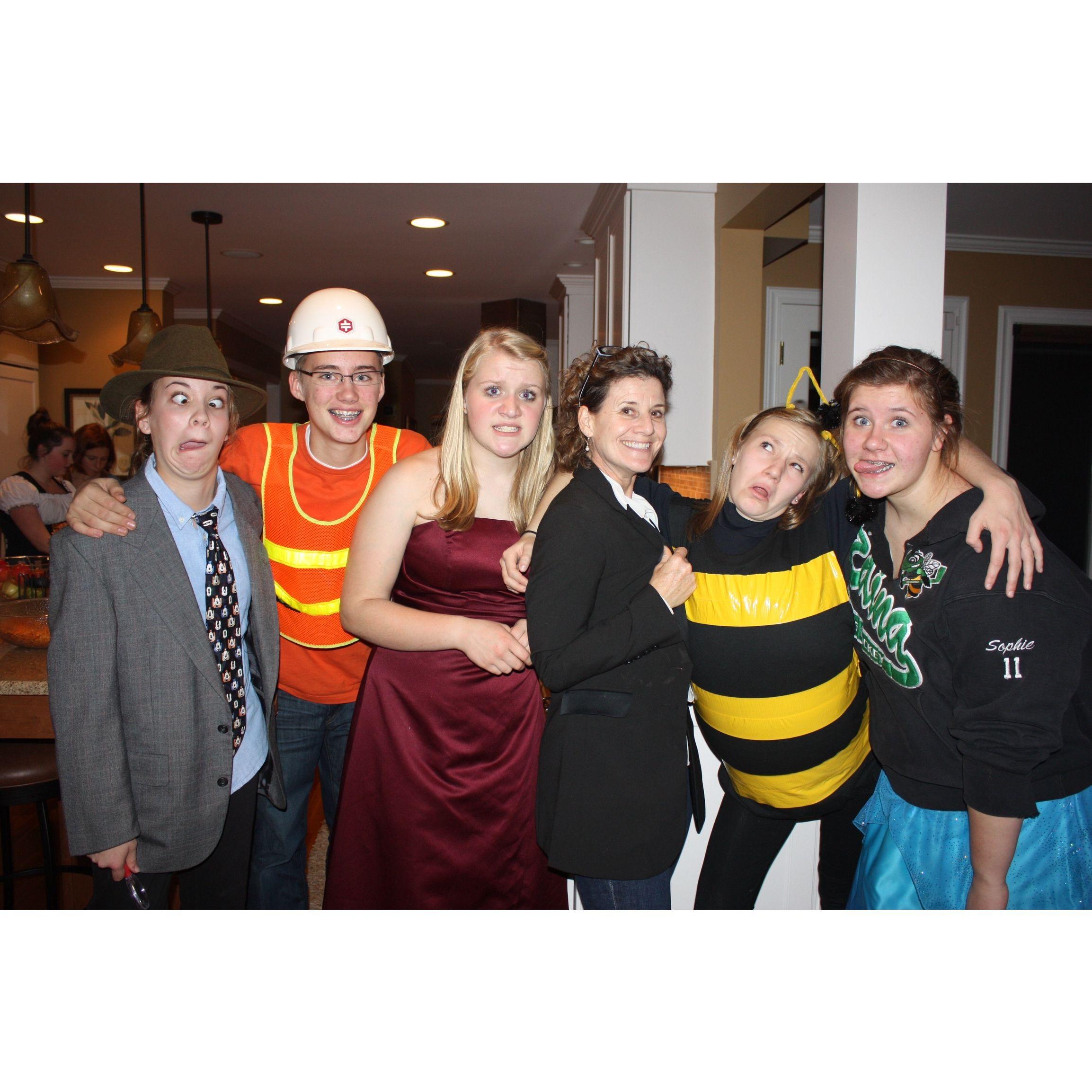 Middle school theater crew Halloween party at the Malcom's - 2009
