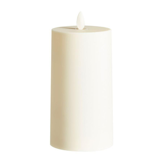 Premium Flicker Flameless Outdoor Candle, Ivory - 3 x 6