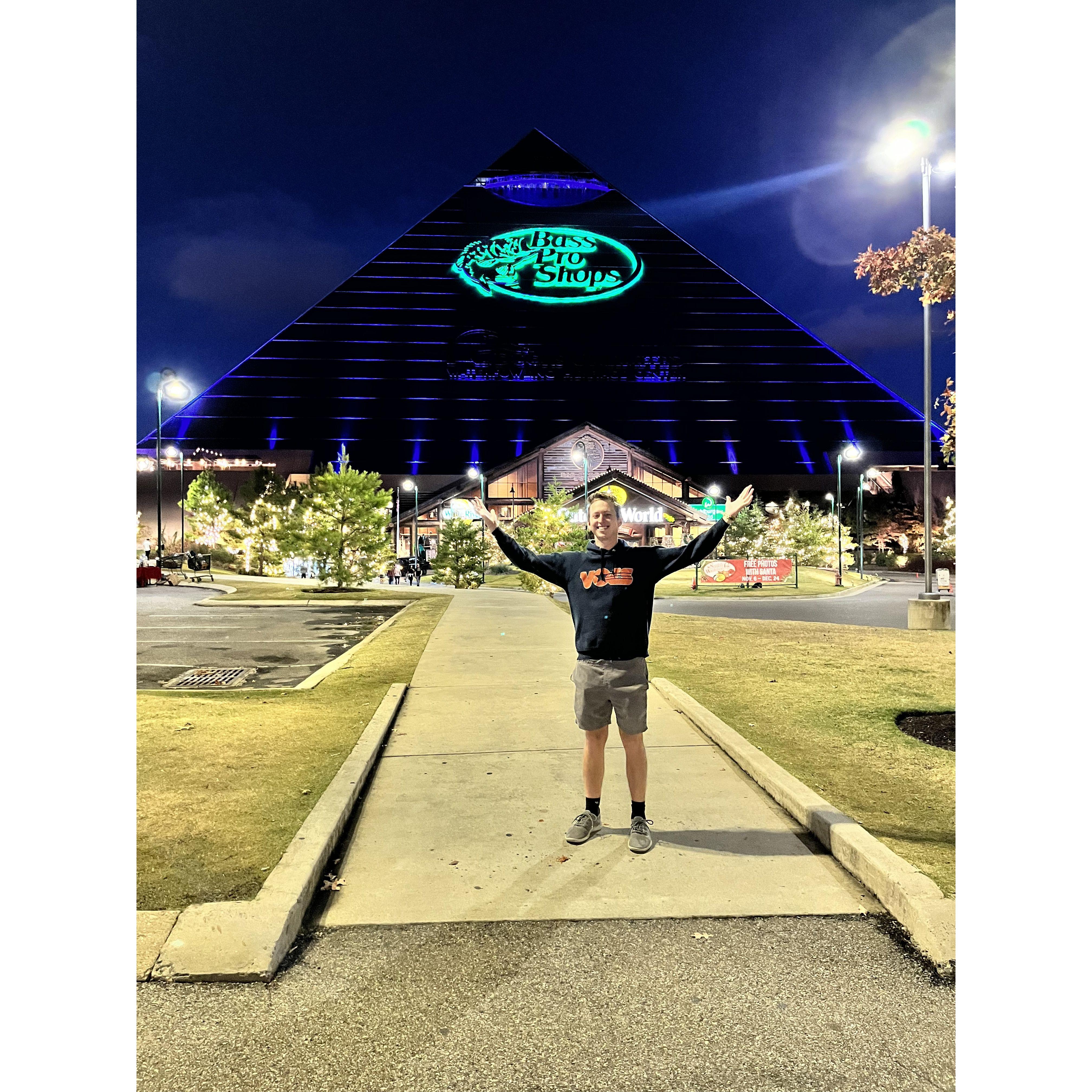Sidney and Stefanie stayed in the famous Memphis pyramid during their trip. Highly recommend!