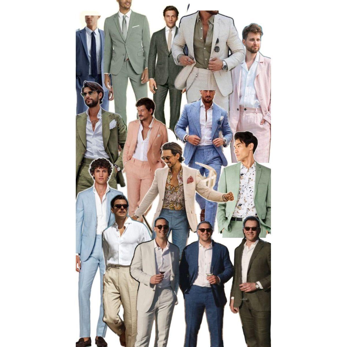 Mens dress inspiration: Think semi-formal island style with some color