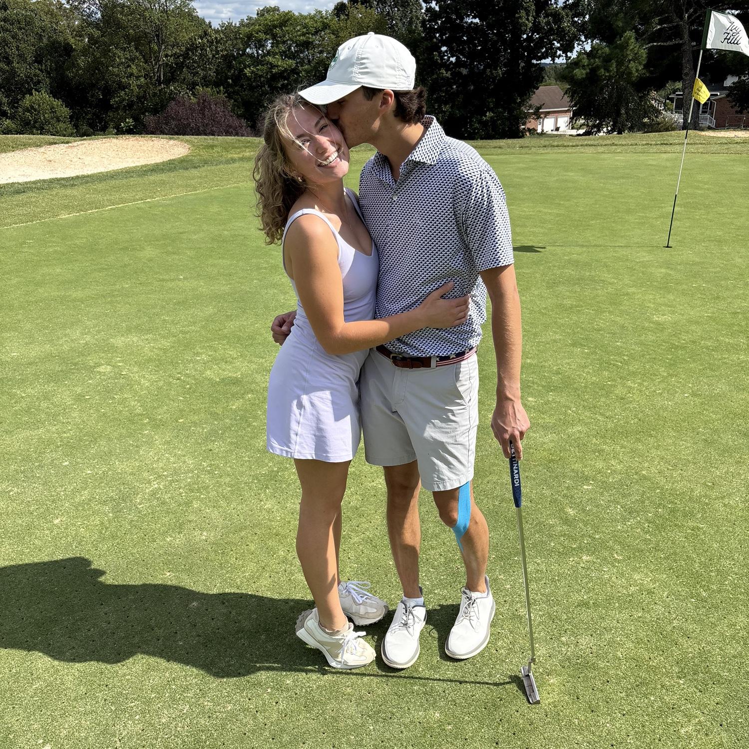 On the course!