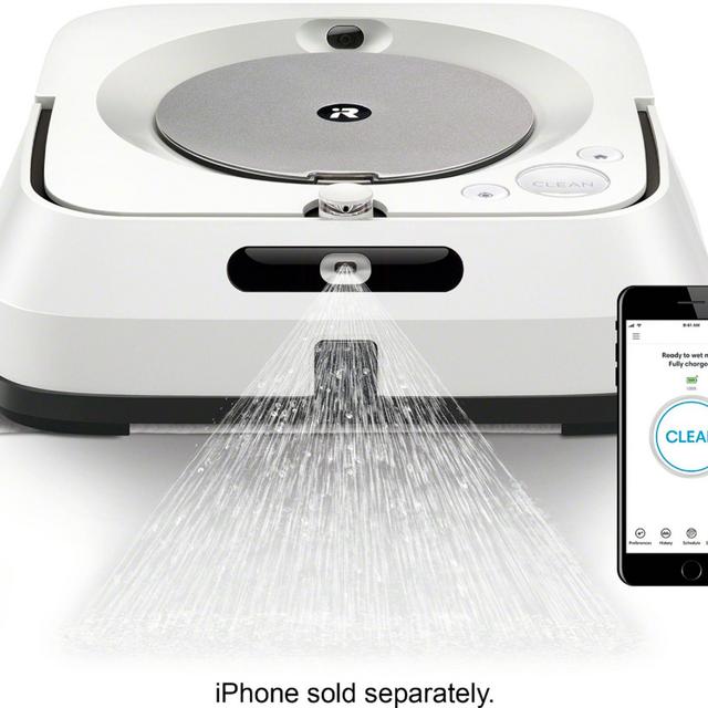 iRobot - Braava jet m6 App-Controlled Self-Charging Robot Mop - White