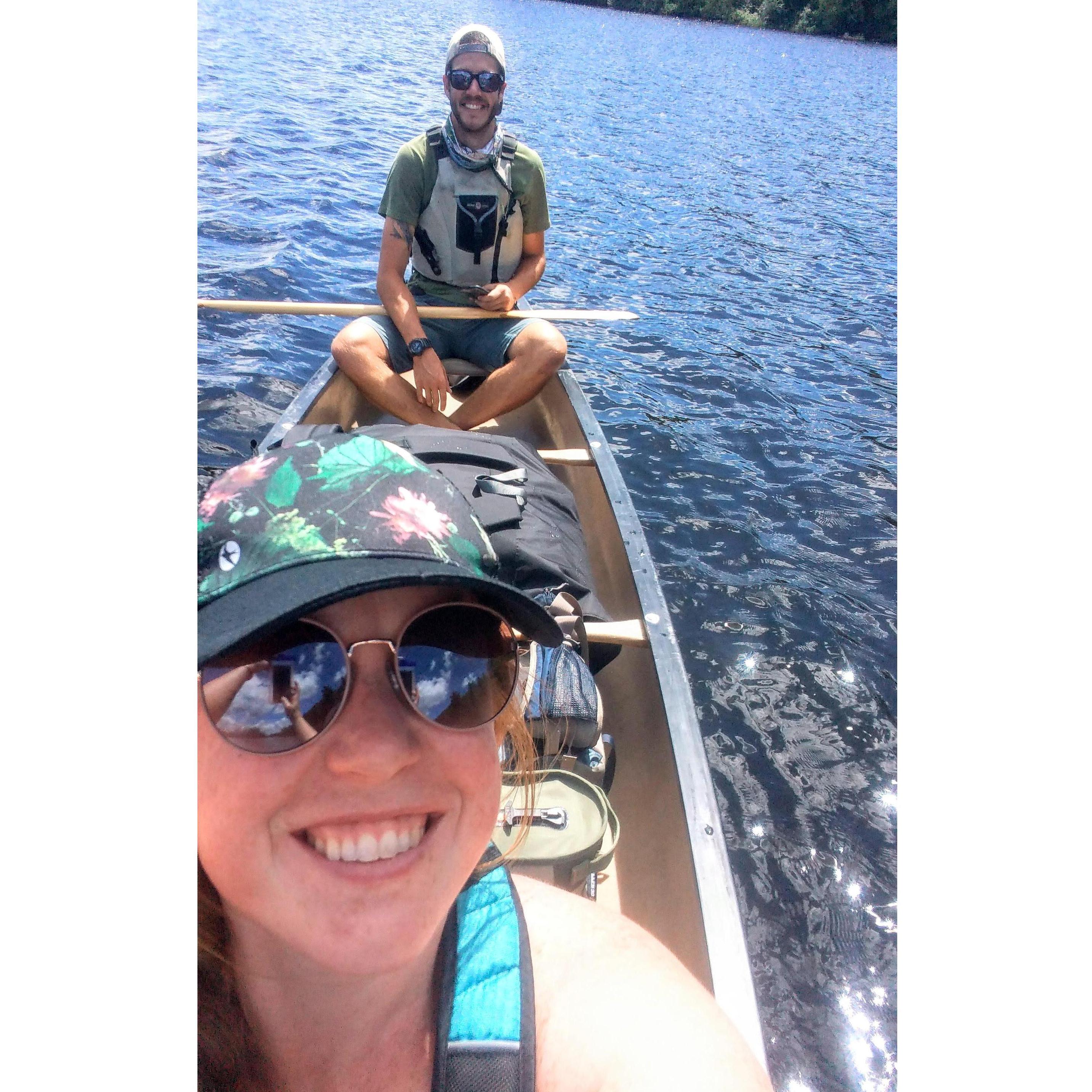 A naive couple, unknowing that they would paddle for nearly 15 miles before finding a campsite 😬