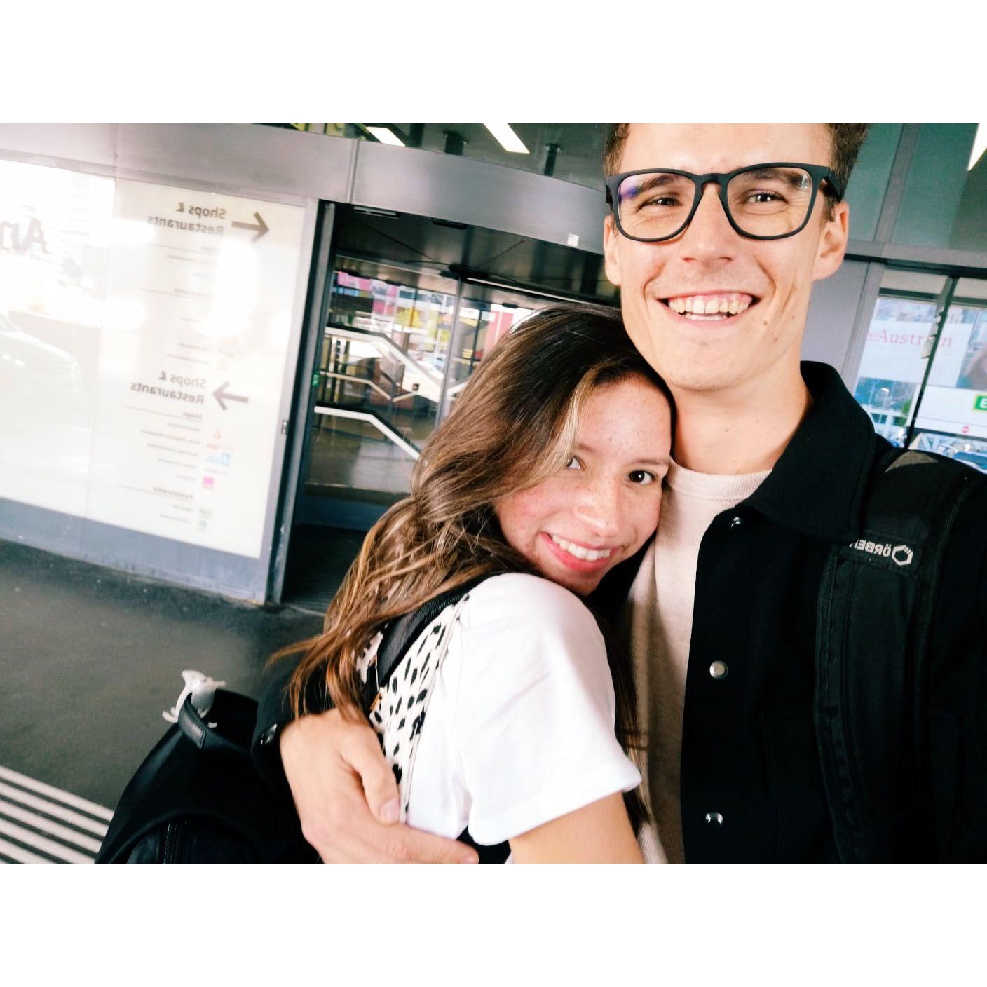 First time seeing each other after 6 months apart