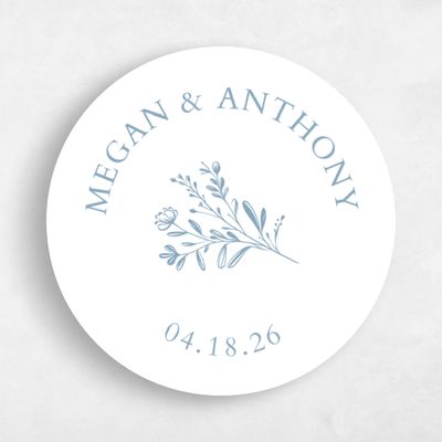 Dusty Blue Wedding Sticker - Bellisi
