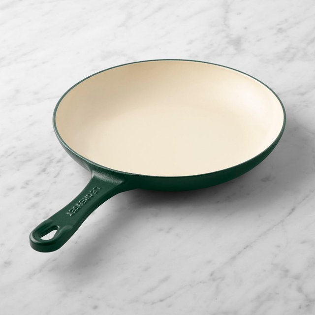 Le Creuset Enameled Cast Iron Shallow Fry Pan, 9 3/4", Foret