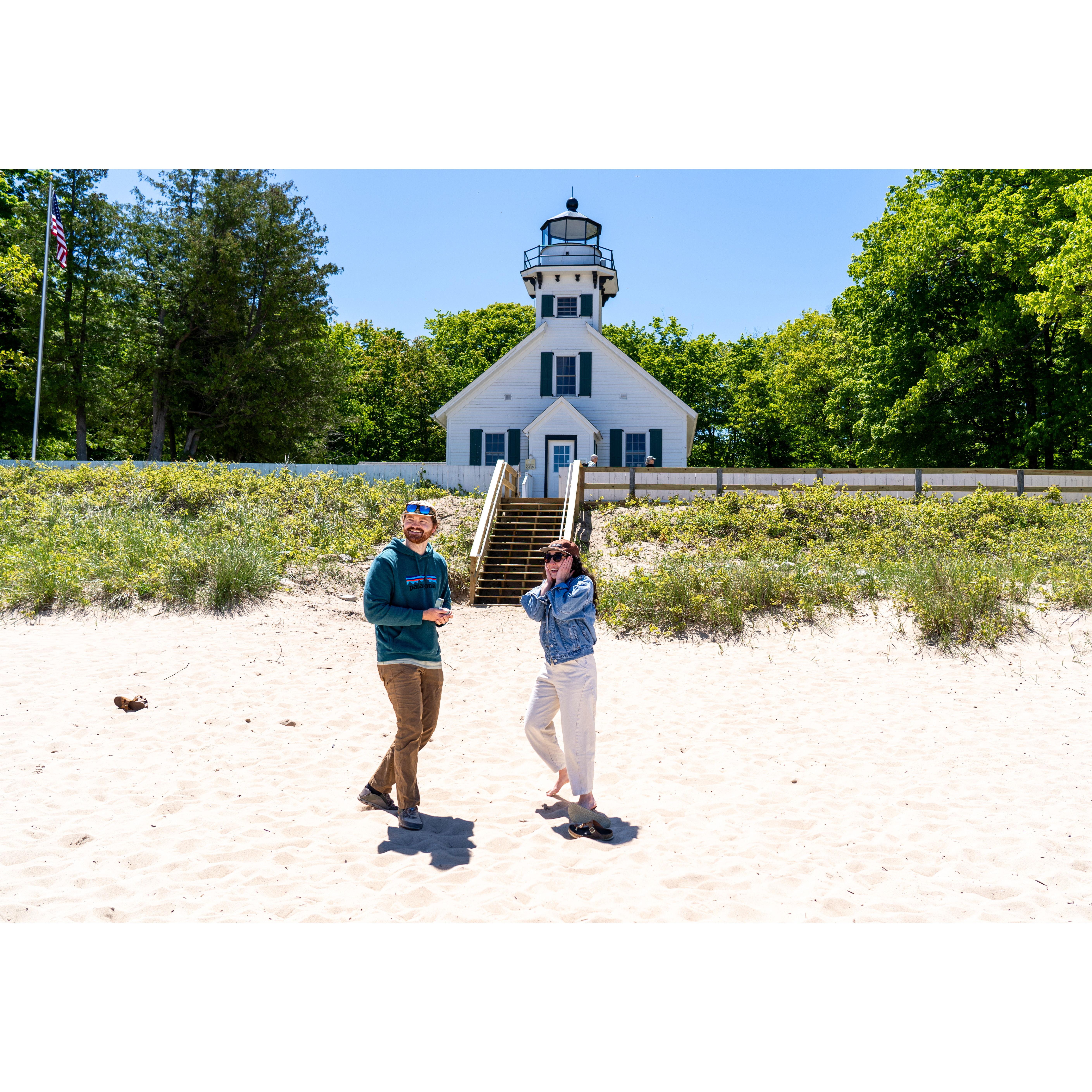 FREAKING OUT because we're ENGAGED. I think I said "Oh my gosh" a thousand times.