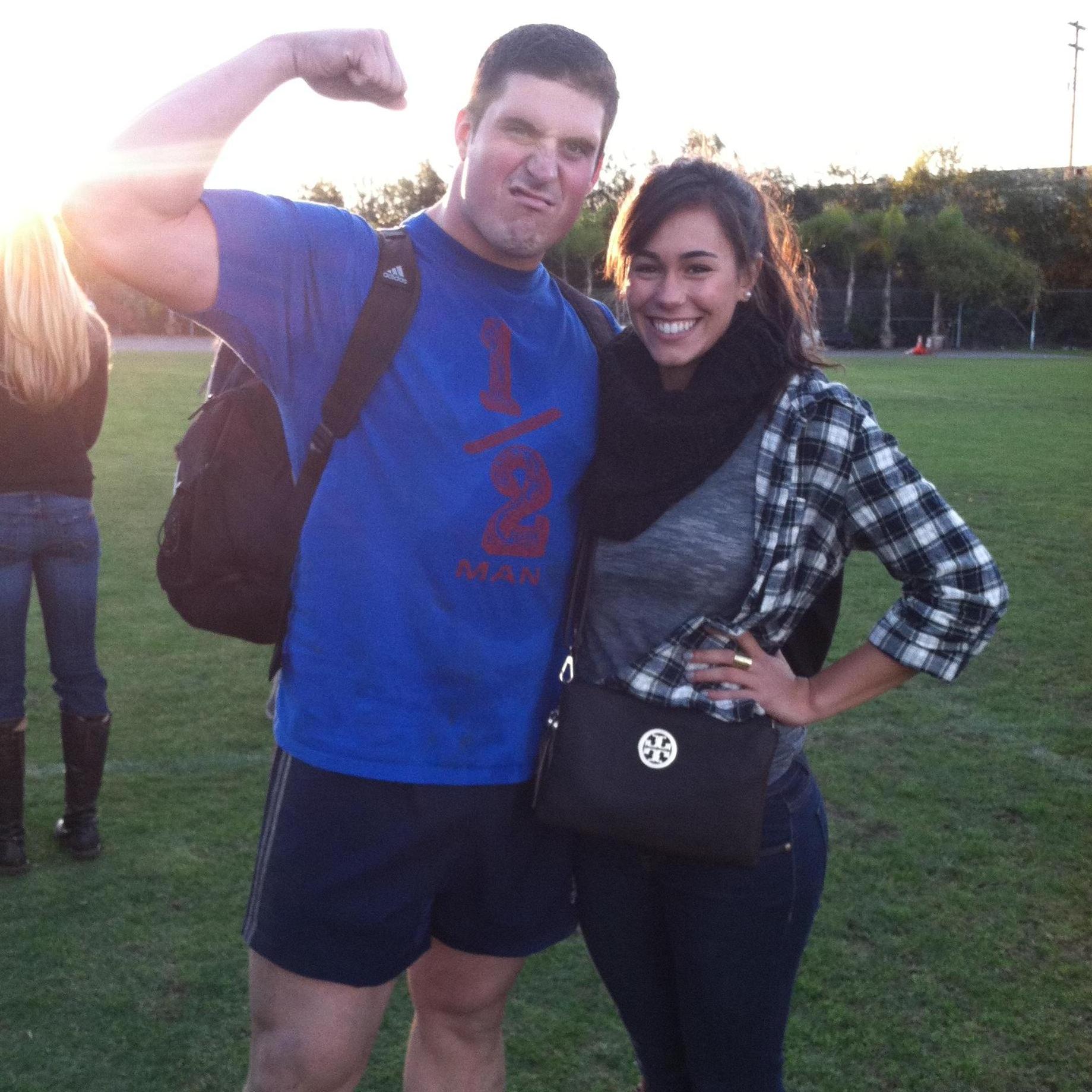 Jordan and I during, SMC Rugby's winter tour 2012 in San Diego. This trip Jordan met my whole family for the first time.