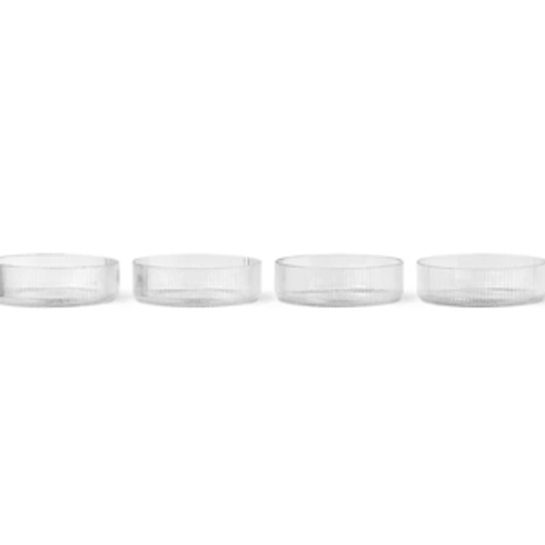 Ripple Serving Bowls - Set of 4 - Clear | ferm LIVING