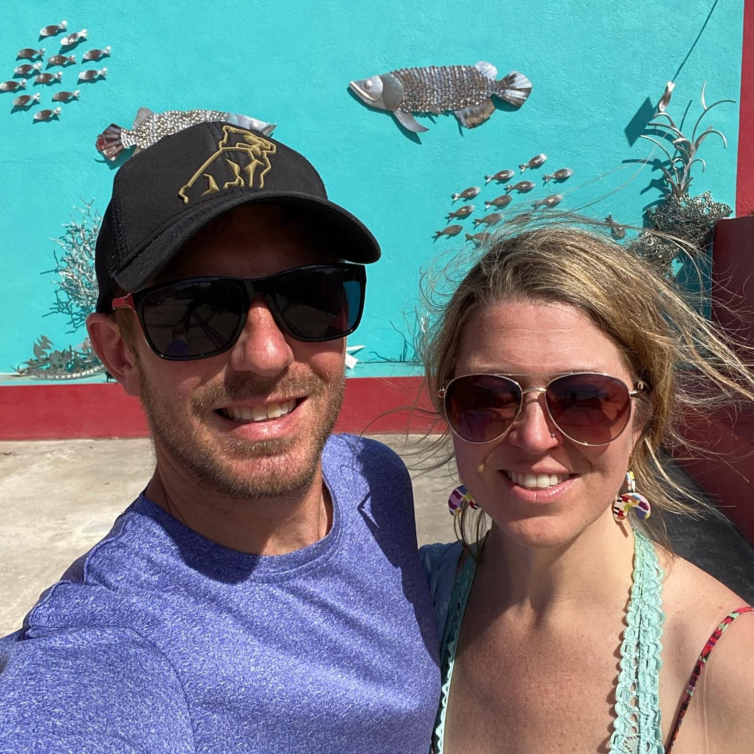 Checking out an incredible art gallery in Curacao