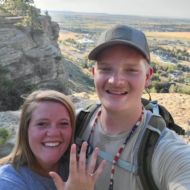 This photo was taken right after Cale proposed!!