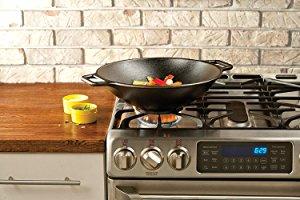 Lodge P14W3 Seasoned Cast Iron Wok, 14 inch