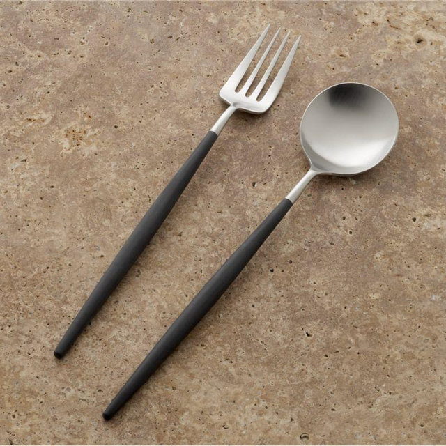 Aero 2-Piece Serving Set, Black