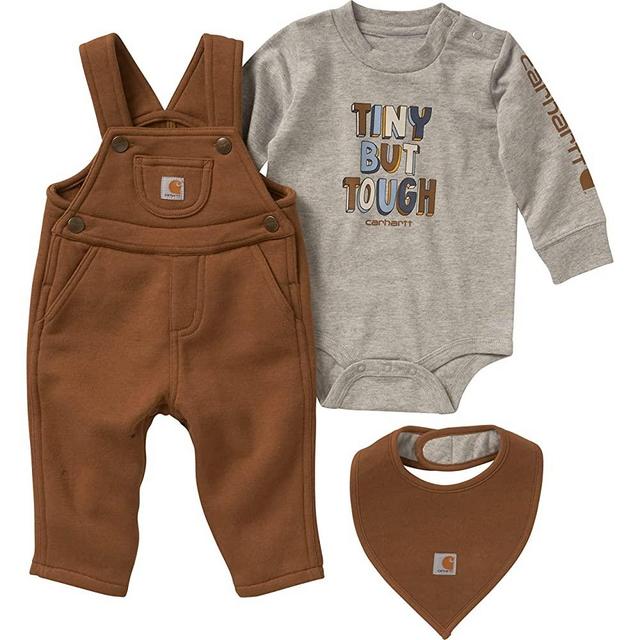 Carhartt baby-boys Knit Long Sleeve Crew Neck Overall Set