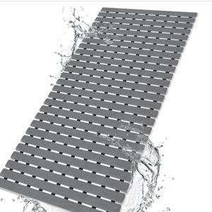 BEMISO BEMISO Shower Mat Non Slip Bathtub Mat with Suction Cups and Drain Holes 37.4 x15.7 Inch Bath Mat for Tub & Shower.Easy Dry,Easy to Cut,Eco-Friendly