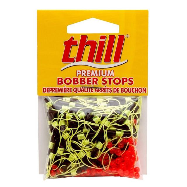 Thill Premium Bobber Stops for Fishing Floats, Fishing Gear and Accessories, 100 Pack, Fluorescent Yellow