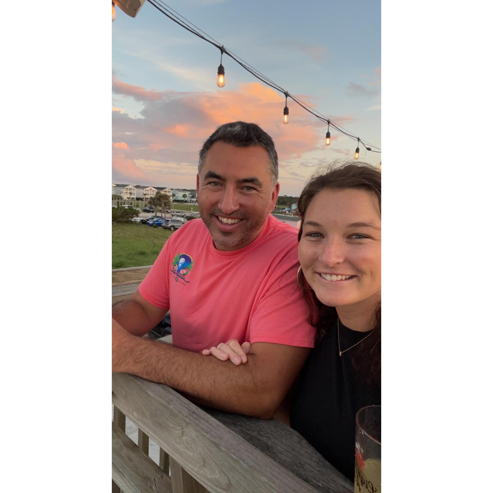 Charles visiting me at another dental school rotation (7 hour commute). Holden Beach, NC- August 2022