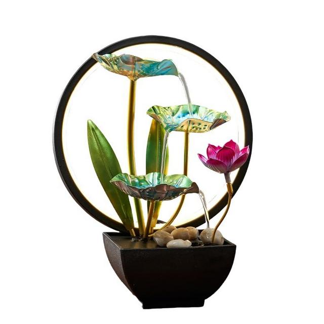 Generic Lotus Flower Water Fountain for Living Room, Bedroom, Dining Room, Office, Home Decor, Wedding Gift
