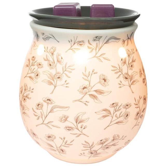 Scentsationals Wax Melt Warmer, Wax Warmer for Scented Wax Melts - Spring Collection Simple Floral - Candle Wax Melter for Fragrance Cubes and Tarts