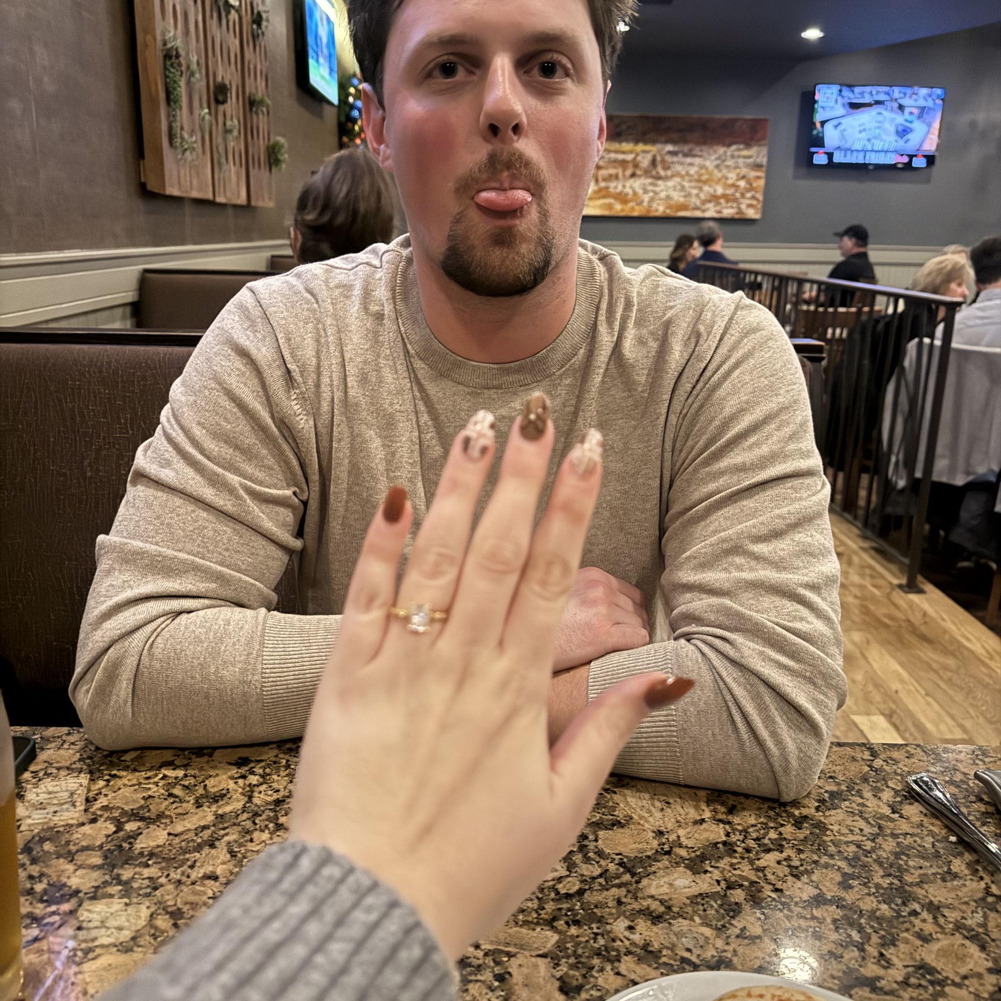 The night he proposed!