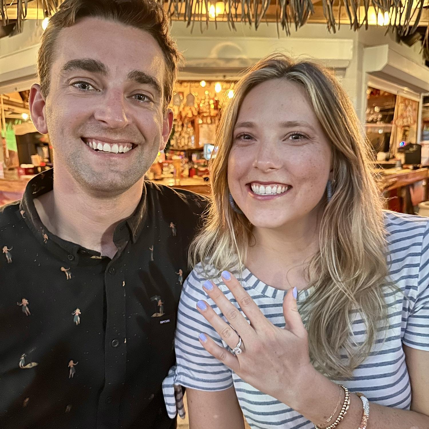 Right after we got engaged in Saint Martin