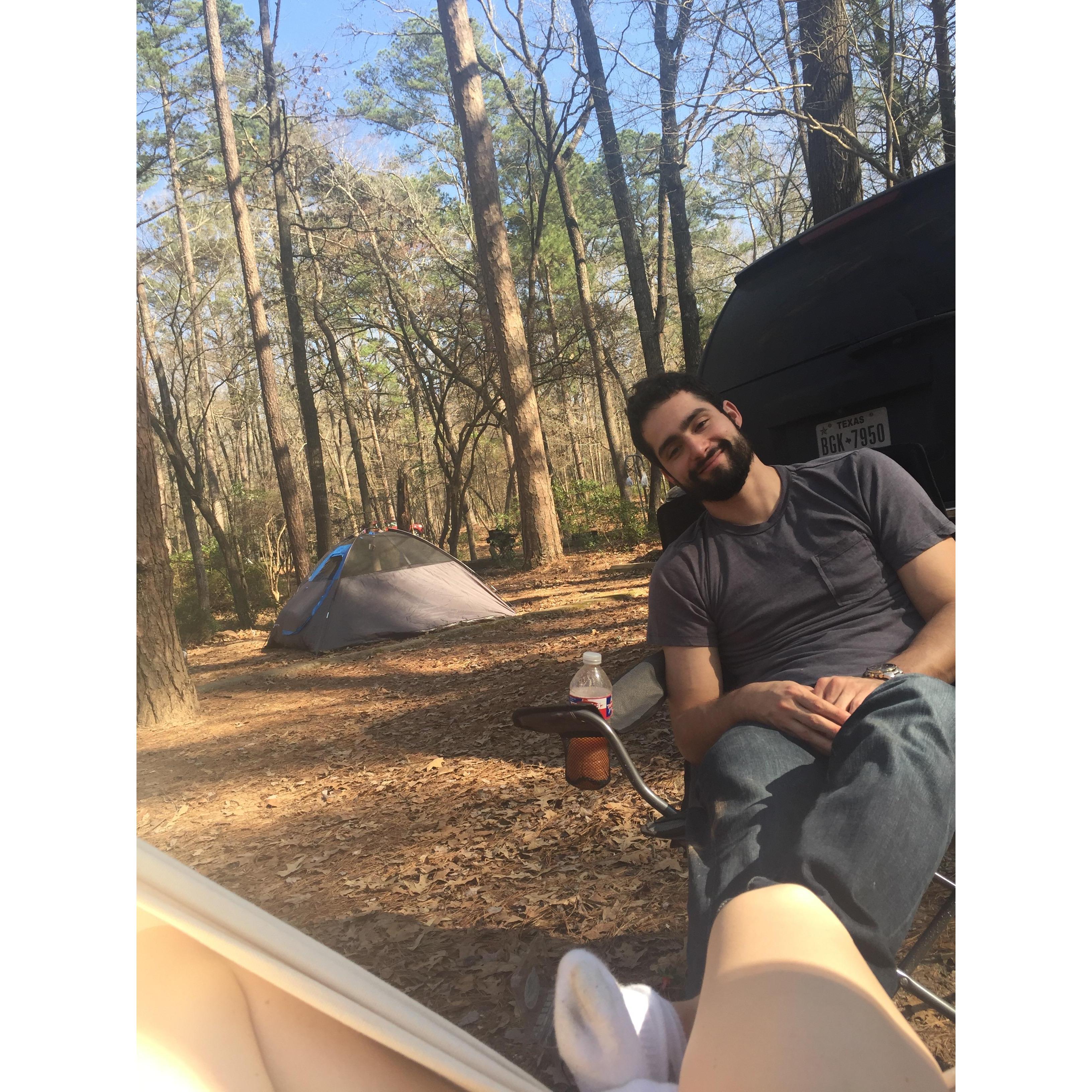 Camping in Tyler, TX.