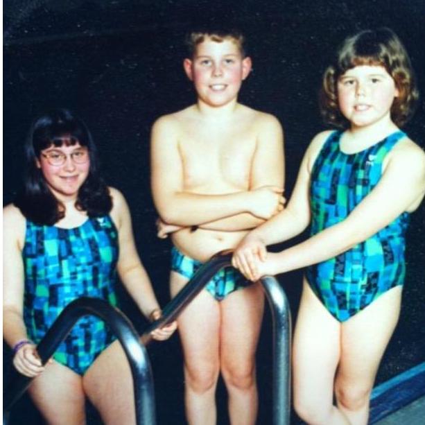 The Hanley siblings...ready for a swim!