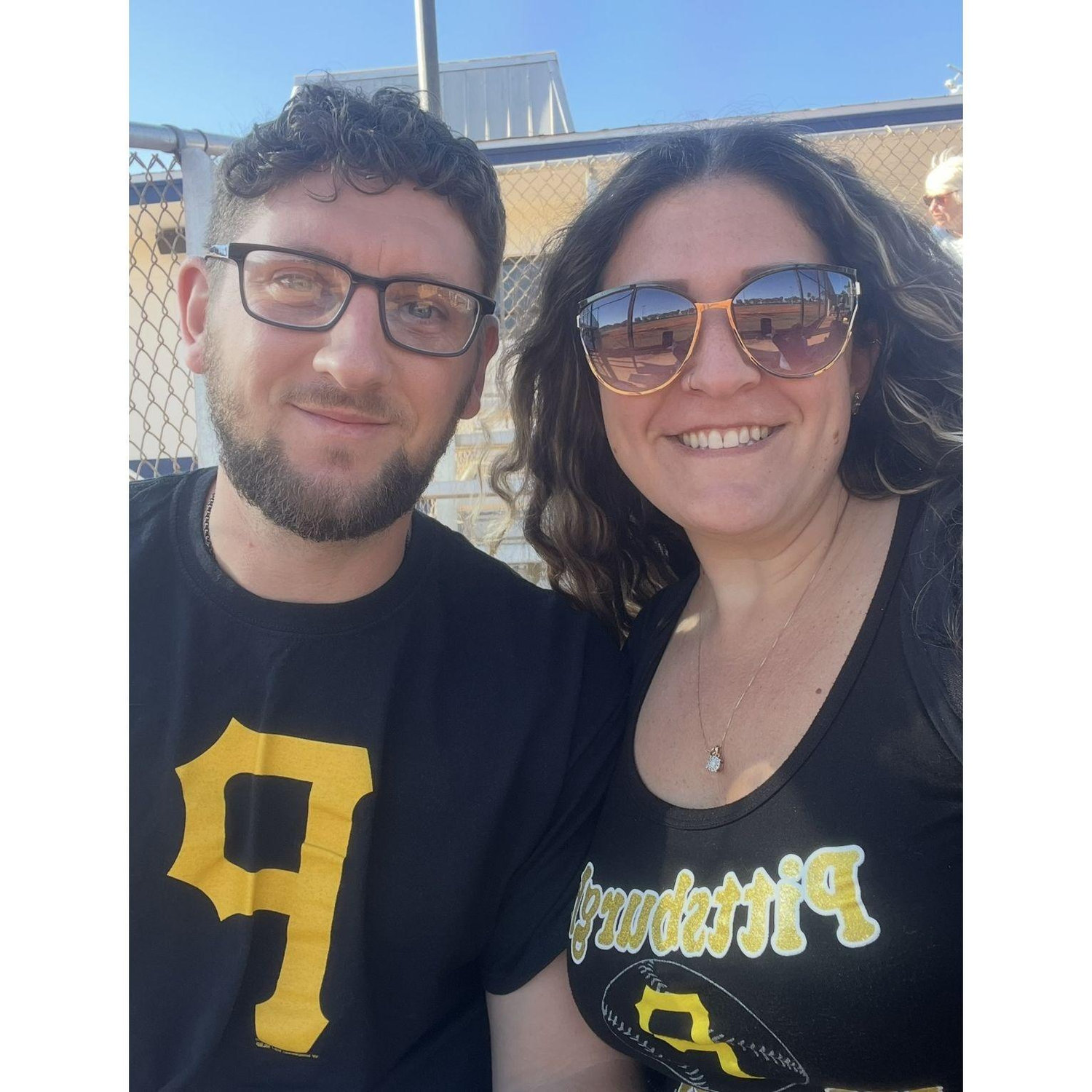 Supporting our nephews at their baseball game. Their little league team is the Pittsburgh Pirates