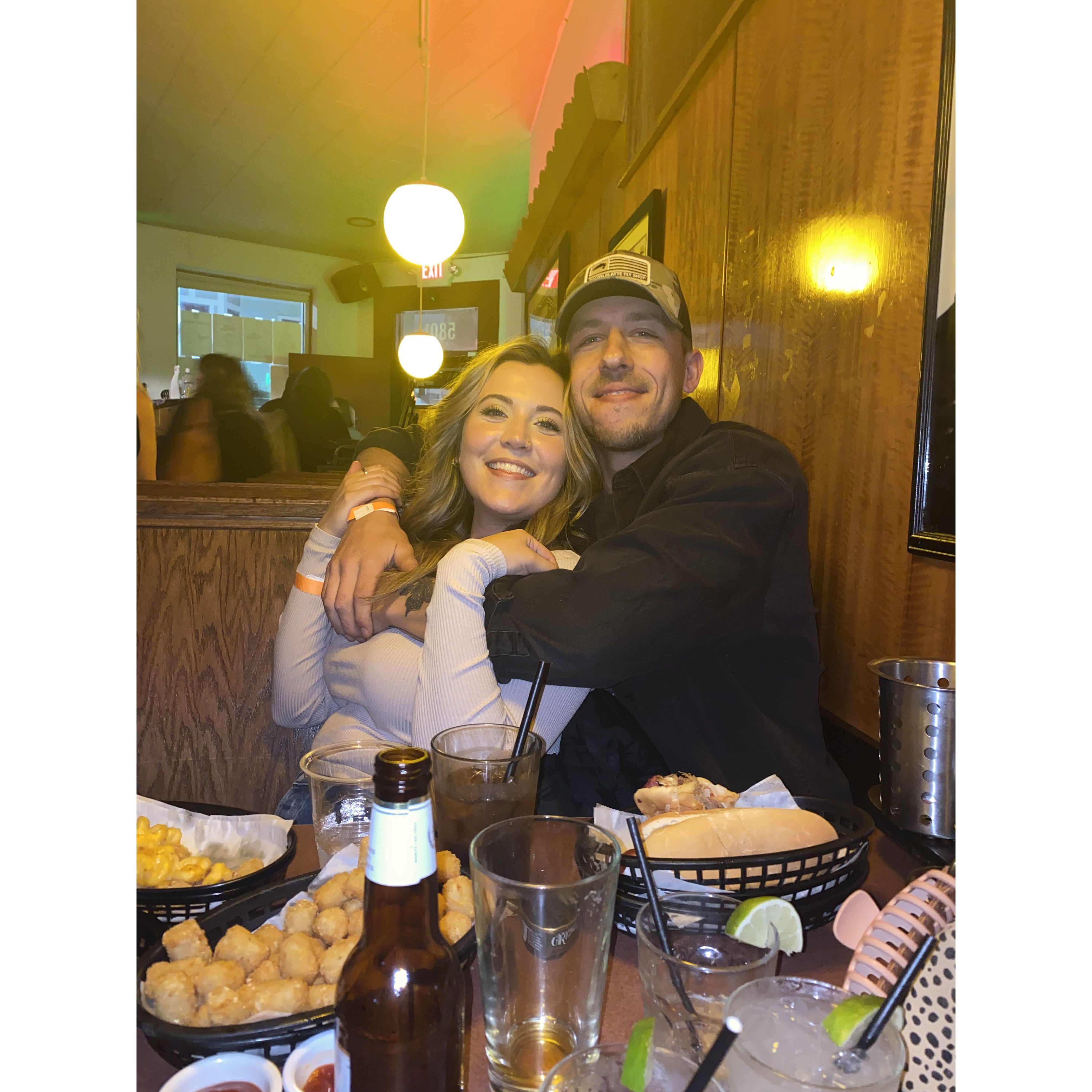 Night out on the town at Happy Dog enjoying some live music and good friends.