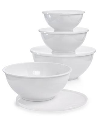 Martha Stewart Collection - 8-Pc. Melamine Bowl & Lid Set, Created for Macy's