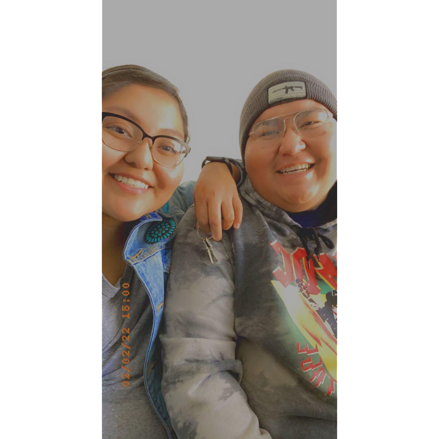 The day we moved to Utah and got the keys to our first apartment together!