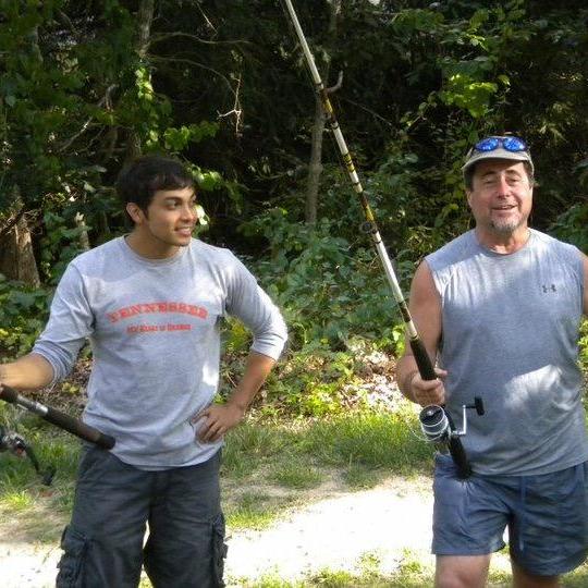 Preparing to catch us dinner on MV