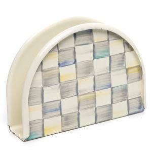 Mackenzie-Childs Sterling Check Napkin Holder