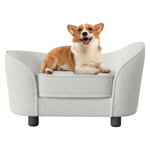 COZONY Pet Sofa Bed, Chenille Sofa with Washable Cushions, Round-shaped Pet Sofa Suitable for Cats & Small-Medium Dogs, Perfect for Any Room