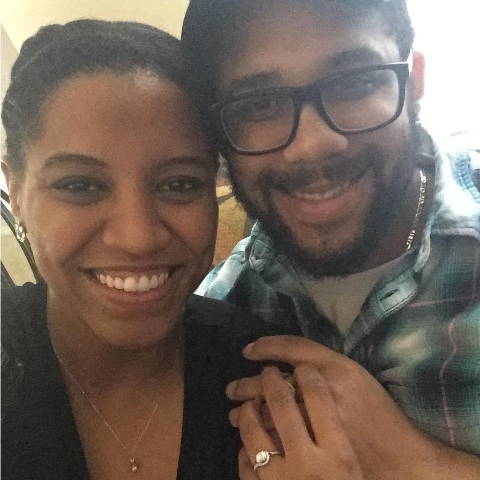 First holiday after the proposal! Look at that ring shining!