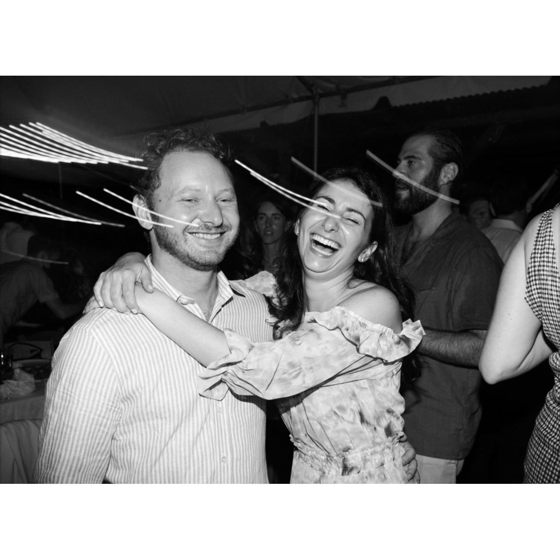 Having a blast at Ben and Kate's wedding