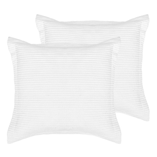 Cloud Waffle Bright White Euro Sham set of 2 - Levtex Home