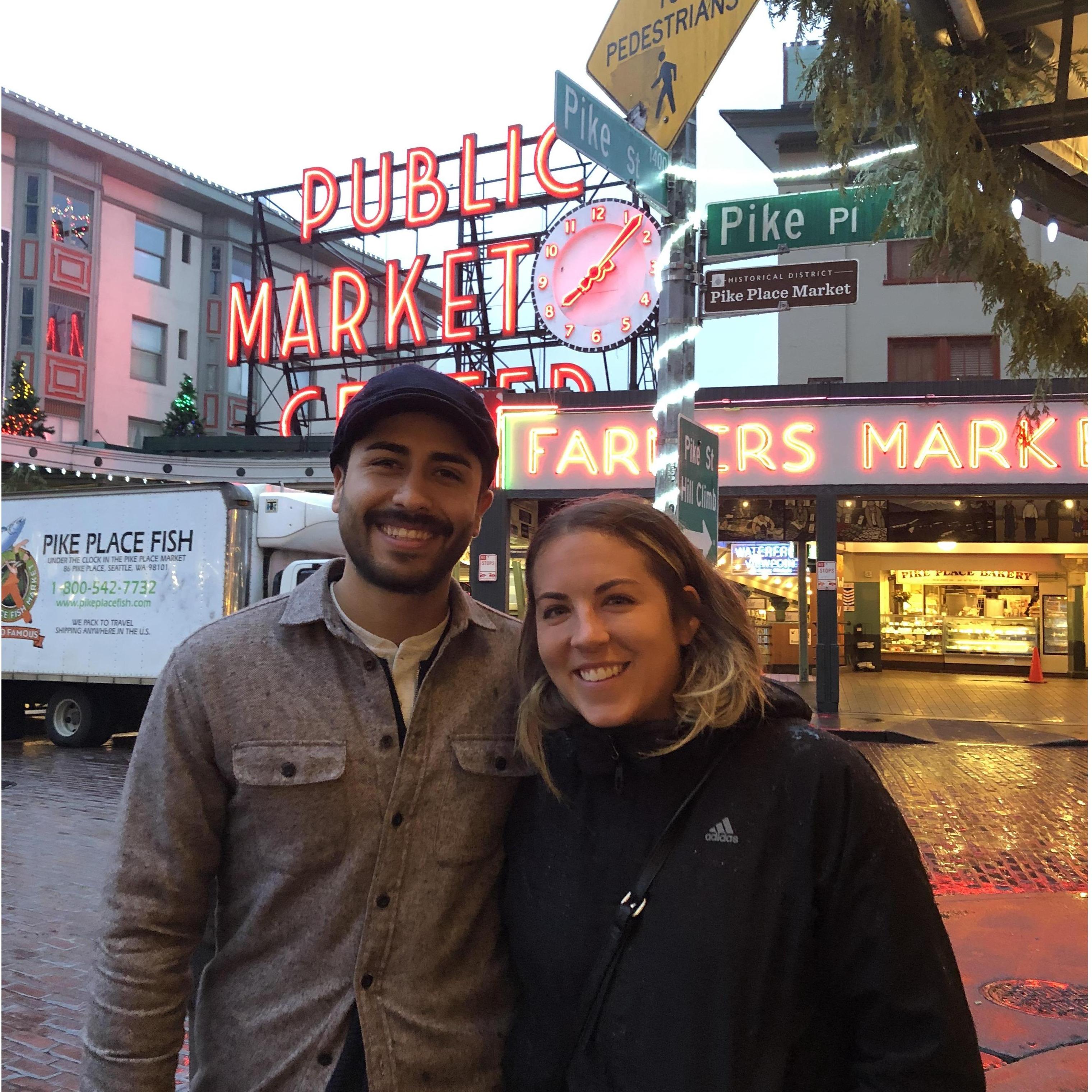 On of our favorite places, Pikes Place Market.