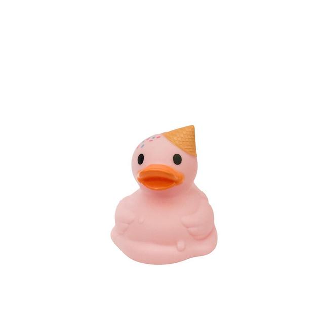Ice Cream Melting Light Pink Sprinkles Cone Themed Rubber Duck Ducks - Individual - Food Cute Ducking Ducky