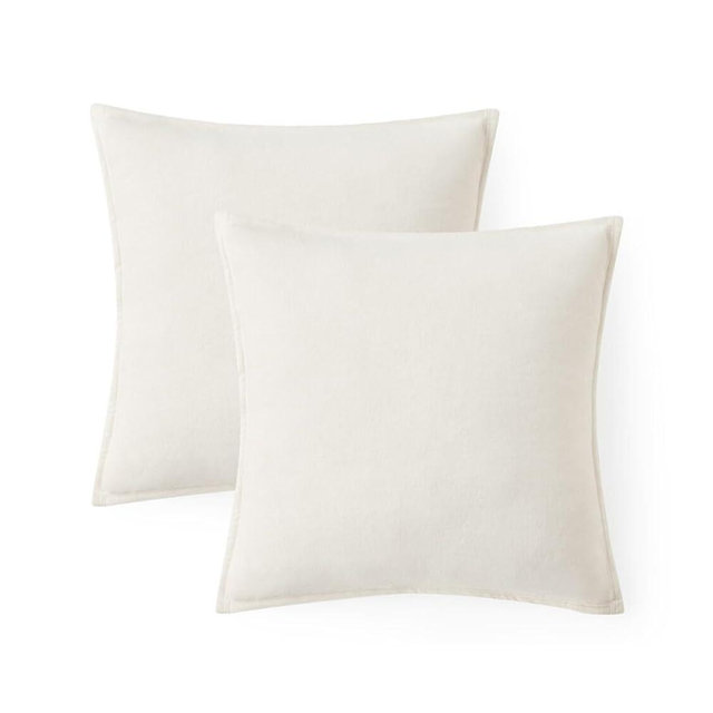 UGG® Coco 2-Pack Decorative Pillows – Ultra-Soft and Cozy 20" x 20" Plush Accent Pillows, Perfect for Sofa, Bed, or Living Room Décor, Machine Washable (Snow)